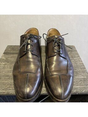 Berluti Sport Dark Brown Leather Split-Toe Derby Shoes Size 10.5